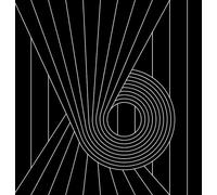 Erica Wakerly Spiral White Line and Black Wallpaper - 10m roll