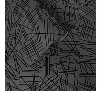 Erica Wakerly Tilt Black Flock Wallpaper - 10m roll