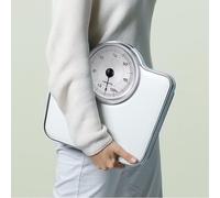 ERICAT Large Dial Analog Weight Scale, White Mechanical Personal Scal Easy To Read, 136kg Capacity & High-Precision, No Batteries Required & Easy Zero-Point Calibration, Safe Anti-slip, for Home