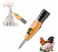 ERICAT Portable Electric Poultry Feather Removal, 13000 RPM Handheld Chicken Feather Plucker Machine with Stainless Steel Detachable Conehead and Battery Level Indicator, for Removing Fine