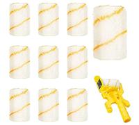 Ericetion 10pcs Professional Paint Roller Replacements - Multipurpose Edger Brushes for Home Wall & Ceiling Applications
