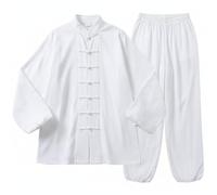 Ericetion 1set Chinese Tai Uniform Traditional Uniform Training Cloth with Pants Taichi Performance Suit Set for Men Women