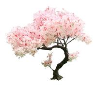 Ericetion 20cm Simulated Cherry Blossom Tree Artificial Cherry Blossom Wire Tree Model Miniature Landscape Tree Decoration for Diy Garden Home Hotel Wedding