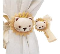Ericetion 2pcs Cute Cartoon Lion Curtain Tiebacks Decorative Rope Embroidered Lion Curtain Holders for Baby's Room Bedroom Living Room