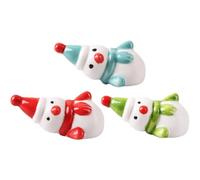 Ericetion 3 Pcs Christmas Chopsticks Rest, Ceramic Chopsticks Holder Cute Snowman Chopsticks Holder Rack for Dinner Fork Spoon Knife Tableware Christmas Decoration