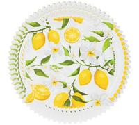 Ericetion 40pcs Lemon Paper Napkins, Disposable Tropical Themed Party Napkins, Lemon Serviettes, Yellow Citrus Fruits Tissues Napkins, Colorful Serviettes for Table Decorations, 33x33cm