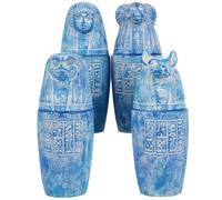 Ericetion 4pcs Resin Ancient Egyptian Ornaments, Egyptian Mummy Statues, Mummy Ornament, Egyptian Canopic Jar, Desktop Egyptian Ornaments for Home