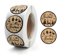 Ericetion 500pcs Merry Christmas Stickers Self Adhesive Christmas Label Tags for Envelope Greeting Cards Gift Wraps Xmas Decorative Stickers