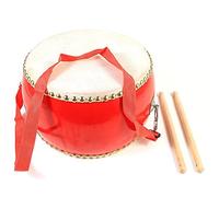 Ericetion Chinese Drum Kids Hand Drum Musical Folk Percussion Mallet Gong Suona Red Drumsticks Wooden Instruments for Lion Dance