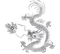 Ericetion Chinese Fighting Dragon Iron on Patches Sew Embroidered Patches Appliques Diy Motif for Clothing Decoration
