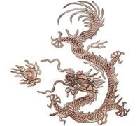 Ericetion Chinese Fighting Dragon Iron on Patches Sew Embroidered Patches Appliques Diy Motif for Clothing Decoration