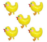 Ericetion Easter Balloons Decorations, 5 Pcs Cute Chick Shaped Foil Balloon, Easter Decorations Balloon for Easter Birthday Party Baby Shower Decorations