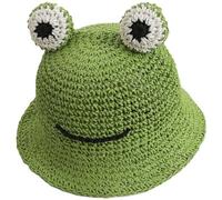 Ericetion Frog Bucket Hat for Kids, Cute Frog Straw Hat Wide Brim Fisherman Hat Lightweight Sun Hat Spring Summer Beach Hat for Girls Boys