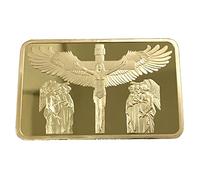 Ericetion Gold Plated Jesus Bar Commemorative Coin - Christianity Stations of the Cross Collection, Unique Gift & Souvenir