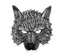 Ericetion Head Mask 3d Werewolf Mask Halloween Haunted House Props Cosplay Masquerade Grey for Carnival Party Performance
