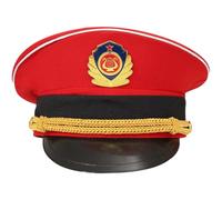 Ericetion Military Hats Adult General Hat Leather Chauffeur Hat Driver Hat Waterproof Army Cap Male Flat Badge Locomotive Retro Military Caps Punk Cap
