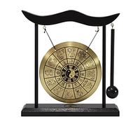Ericetion Mini Desktop Gong Table Wind Chime Percussion Instrument Cymbals Gongs with Mallet for Home Decor Housewarm Gift