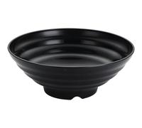 Ericetion Ramen Bowl Plastic Large Japanese Style Noodle Soup Bowls for Ramen, Pho, Noodles, Asian Dishes Black