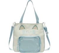 Ericetion Shoulder Bags, Japanese Style Ita Bag Backpacks Pin Display Bag Womens Aesthetic Shoulder Bag Transparent Pocket Schoolbag Phone Bag Suitable for Girls