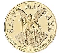 Ericetion St. Michael Archangel Gold Challenge Coin - Usa Prayer Collectible Commemorative Coin & Gift