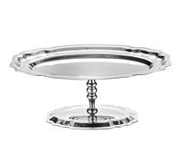 Ericetion Stainless Steel Dessert Serving Plate, Footed Fruit Serving Tray, Oval Food Display Holder Stand for Ice Cream, Salad, Fruit, Cookie