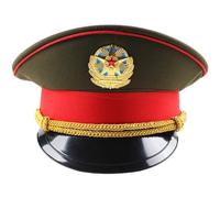 Ericetion Unisex Navy Sailor Costume Hat, Military Adjustable Army Cap Peaked Officer Hat Badge Military Cap Halloween Cosplay Costume Accessory
