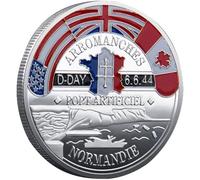 Ericetion Wwii D-day Normandy Invasion 80th Anniversary Challenge Coin D-day 6.6.1944 Normandy Landings Commemorative Coin Collectible