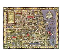 Erickson 1931 Map Chicago Gangland Capone Art Print Canvas Premium Wall Decor Poster Mural