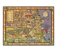 Erickson 1931 Map Chicago Gangland Capone Large Wall Art Print Canvas Premium Mural