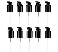 ericotry 10PCS 410/20mm Plastic Replacement Pump Top Head Cosmetic Liquid Foundation Makeup Pump Replacement with Rotate Lock and Cover for Foundation Lotion Essence (Black)