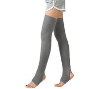ericotry 1Pair Ribbed Knit Thigh High Leg Warmers for Winter Cold Weather