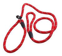 ericotry 1PCS 1.2m Red Adjustable Pet Dog Nylon Adjustable Loop Slip Leash Rope Lead Slip Dog Training Leash and Collar