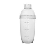 ericotry 1Pcs 700CC/24oz Clear Cocktail Shaker Plastic Resin Drink Wine Tea Mixer Shaker with Scale and Strainer for Home Bar Coffee Shop Party