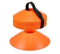 ericotry 20PCS Orange Disc Cones with Carry Strap Multi-Sport Training Cones Agility Soccer Football Markers for Sports Drills Practice Outdoor