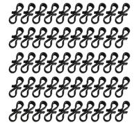 ericotry 50PCS Black Plastic S-Shaped Gutter Hooks Christmas Lights Mini Hanging Clips for Outdoor Decorations