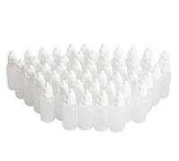 ericotry 50PCS Plastic Transparent Dropper Bottle Squeezable Dropper Bottle Sample Vial Container with Cap for Essential Oil Eye Liquid Lab Use (10ml)