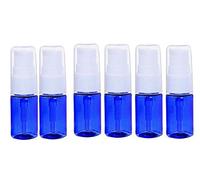 ericotry 6 Pack Empty 10ml Plastic Pump Bottles Cream Shampoo Lotion Pump Bottle Refillable Sample Travel Bottles Toiletries Liquid Container Jar Pot Vial for Cosmetic Make-up (Blue)