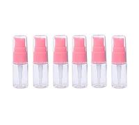 ericotry 6 Pack Empty 10ml Plastic Pump Bottles Cream Shampoo Lotion Pump Bottle Refillable Sample Travel Bottles Toiletries Liquid Container Jar Pot Vial for Cosmetic Make-up (Transparent)