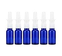 ericotry 6PCS 10ml/0.34oz Empty Glass Refillable Nasal Spray Bottles Fine Mist Sprayers Makeup Water Travel Containers Jars For Perfumes Essential Oils Saline Water Applications (Blue)
