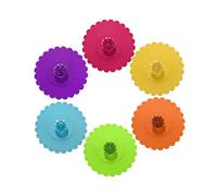 Ericotry 6PCS Food Grade Silicone Cup Lids Glass Cup Covers Colorful Anti-Dust Silicone Mug Cover Reusable Silicone Lids for Hot or Cold Coffee Tea Drink (Color Random)