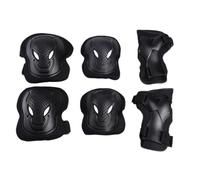 ericotry Adults Teens Unisex Adjustable Knee Elbow Wrist Braces Protective Pads Set for Skateboard Cycling Roller Skating and Other Outdoor Sports Safety Protective Gear Pads Guards Set (Black)