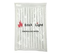 EricX Light 12 pcs Long Life Fiberglass Replacement Tiki Torch Wick,Dia:0.5 inch Length:9.85 inch,Perfect for Outdoor TIKI Torch,Wine Bottles,Lanterns