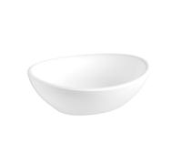 Eridanus Oval Countertop Basin Sink, Modern Oval Ceramic Bathroom Vessel Bowl, Washbasin for Lavatory Cloakroom Vanity Unit, White Gloss - 400 x 330 x 145mm