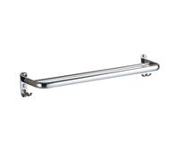 Eridanus Towel Rail, Wall-Mounted Towel Rack (60 cm Long), Stainless Steel Double Towel Holder, Towel Shelf for Bathroom with Hook