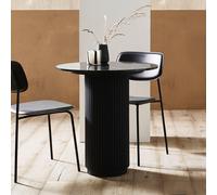 Erie Black Marble Round Cafe Table