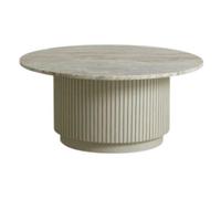 Erie Ivory Marble Round Large Coffee Table