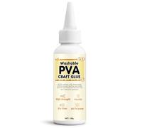 Erigathe PVA Glue Washable, 120gl White Strong Craft Glue, Flexible Book Binding Adhesive for Kids Art, School Projects, Paper DIY, Woodwork and More