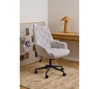 Erik Comfy Gas Lift Desk Chair in Monza Beige-Armrests -Swivel-Cushioned-Castors