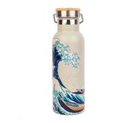 Grupo Erik Metal Water Bottle 500ml / 17oz - Hokusai | Hot and Cold Water Bottle, Thermos Flask, Stainless Steel Water Bottle, Travel Bottles, Gym Bottle, Cute Water Bottle