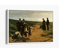 Erik Henningsen, The Murder Of A Child - Canvas Floater Frame Print Picture Art - White Frame 18 inch wide x 12 inch high